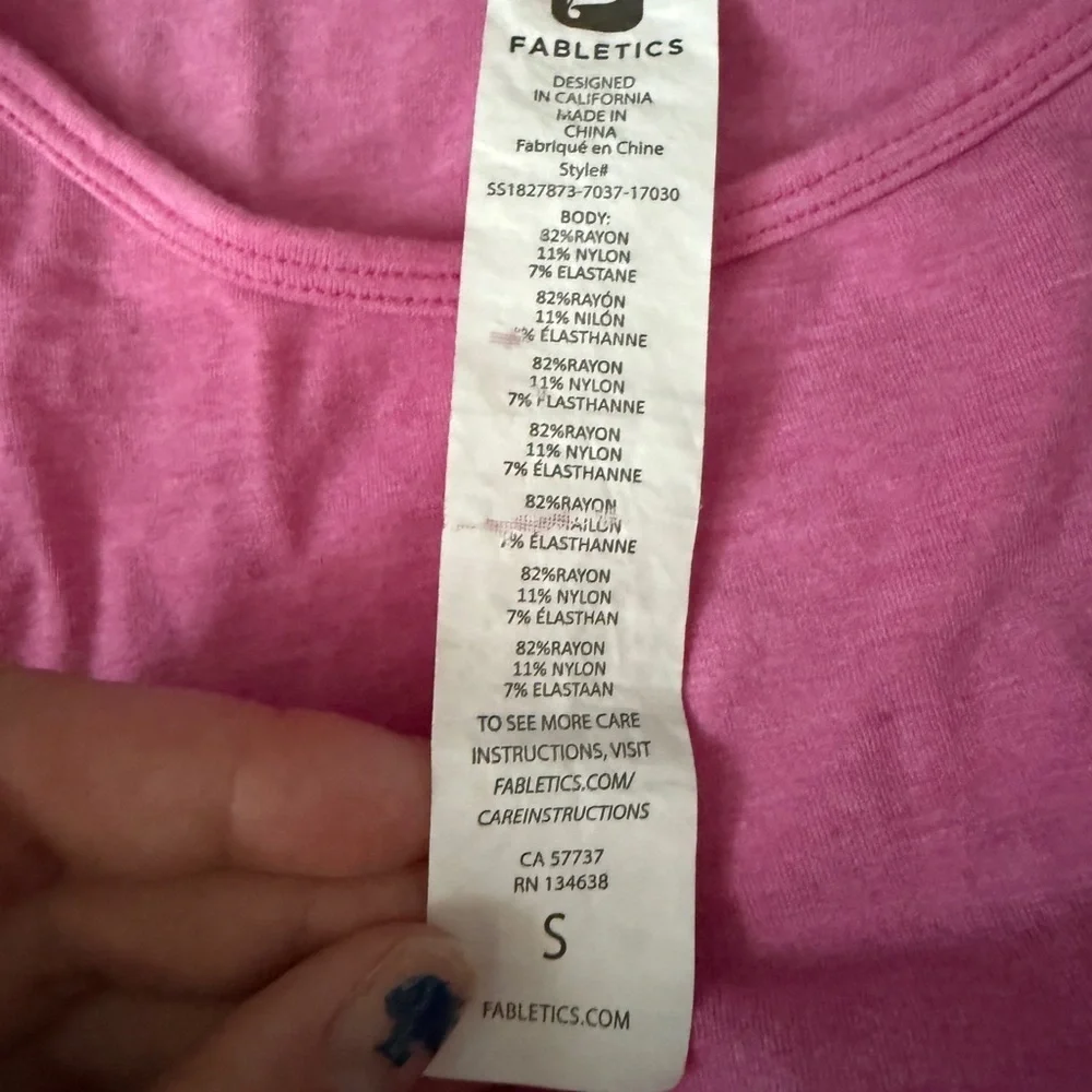 Fabletics Pink Tee - Picture 5 of 5
